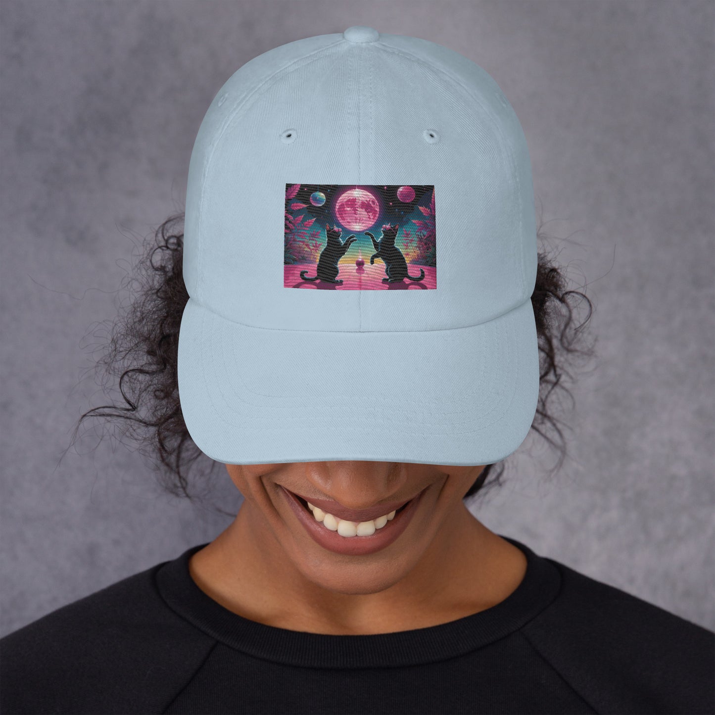 Pink Disco Cats Hat