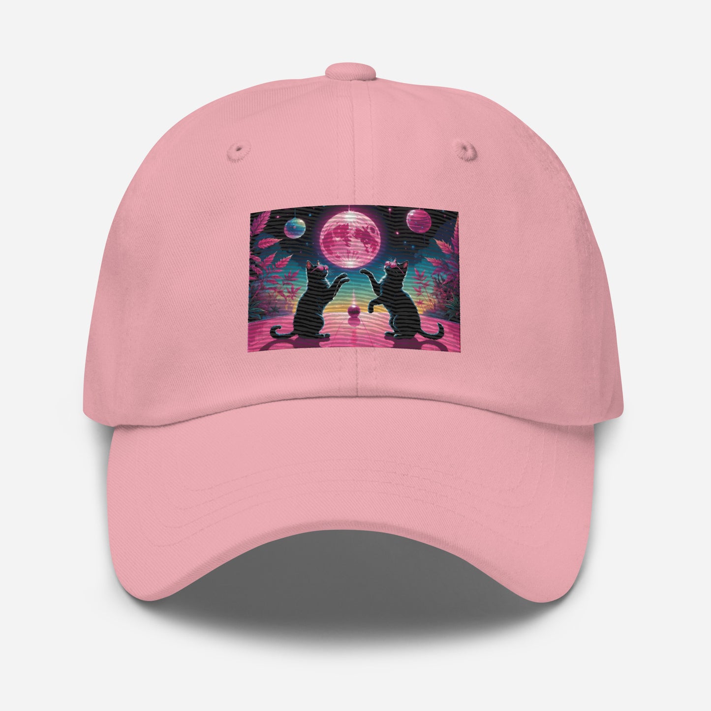 Pink Disco Cats Hat