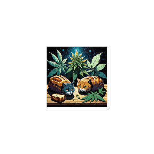 Marijuana Bread Loaf Cats Magnet