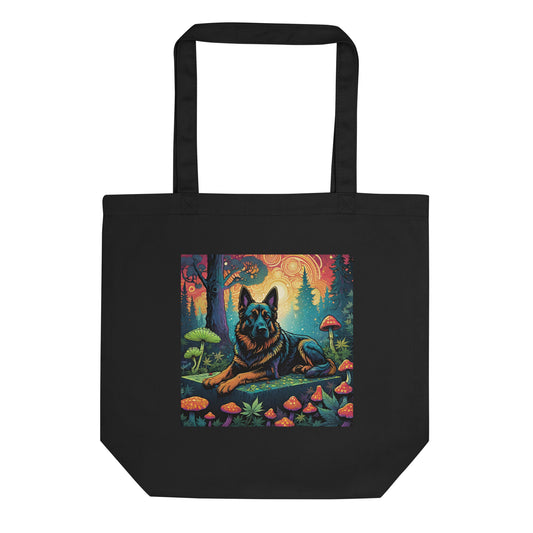 German Shephard Dog Eco Tote Bag (printed on one side)