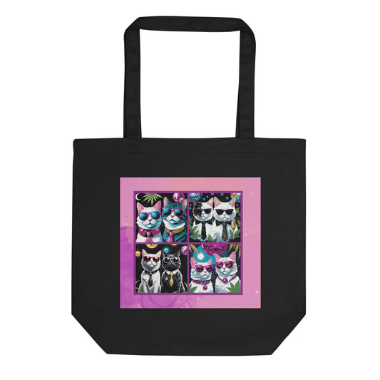 Disco Cats Eco Tote Bag