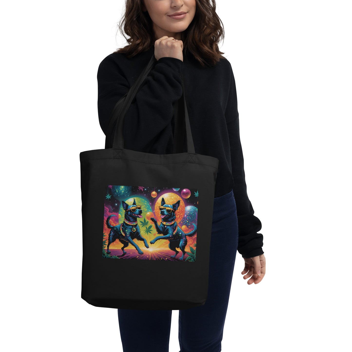 Disco Dogs Eco Tote Bag (printed on one side)