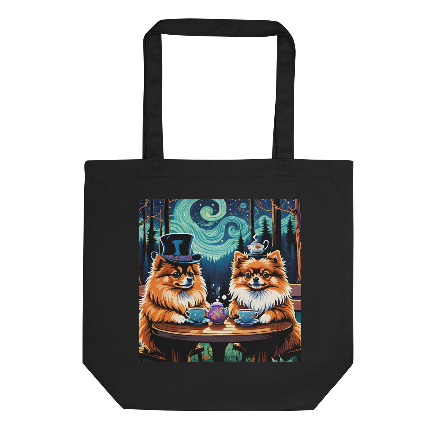 Pomeranian Teacups Eco Tote Bag (printed on one side)