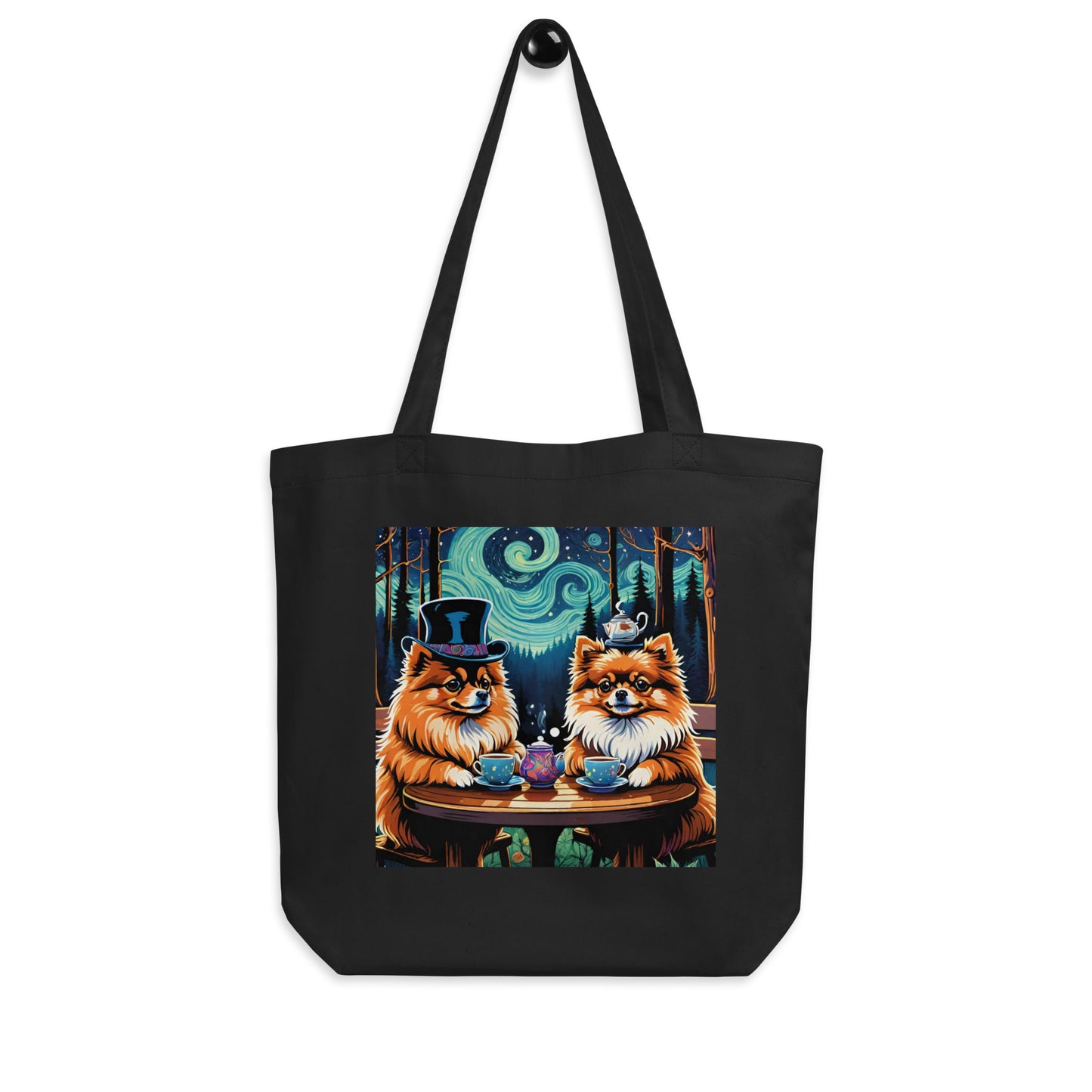 Pomeranian Teacups Eco Tote Bag (printed on one side)