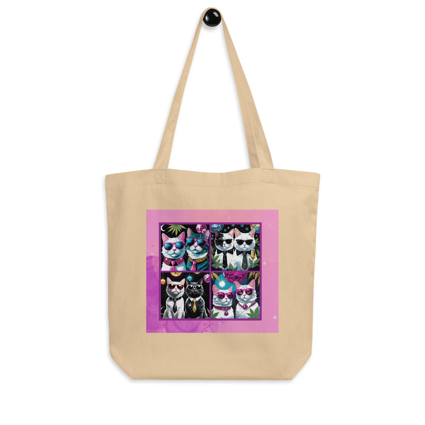 Disco Cats Eco Tote Bag