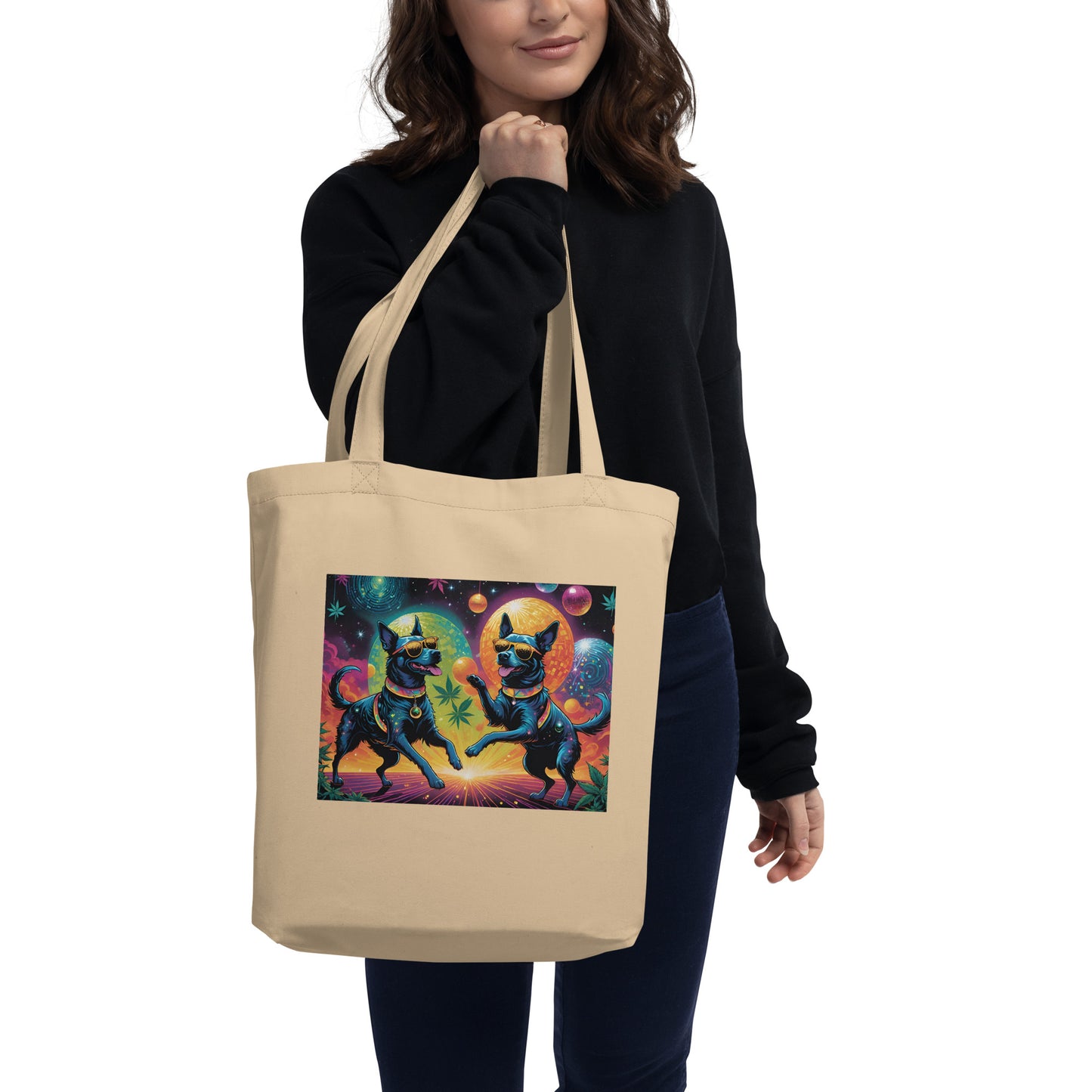 Disco Dogs Eco Tote Bag (printed on one side)