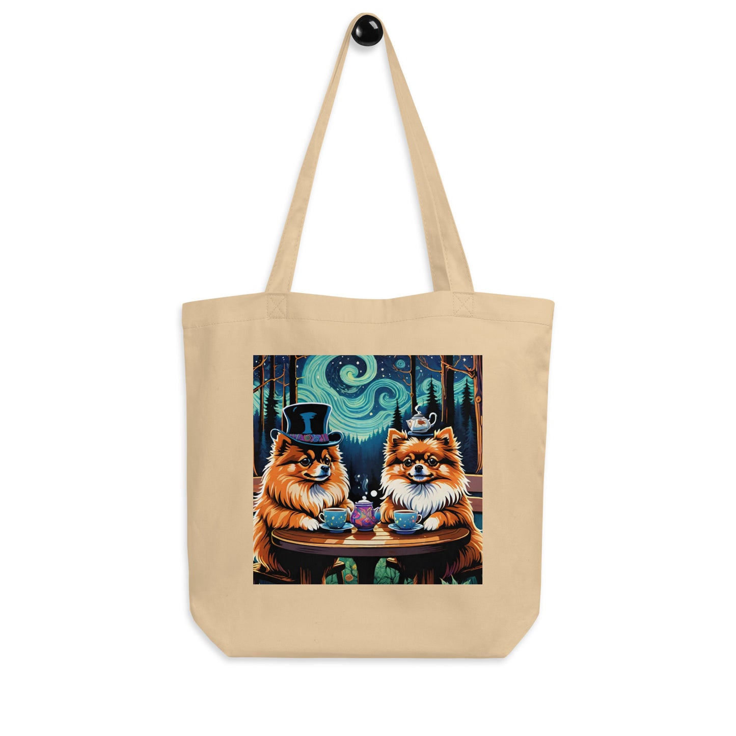 Pomeranian Teacups Eco Tote Bag (printed on one side)