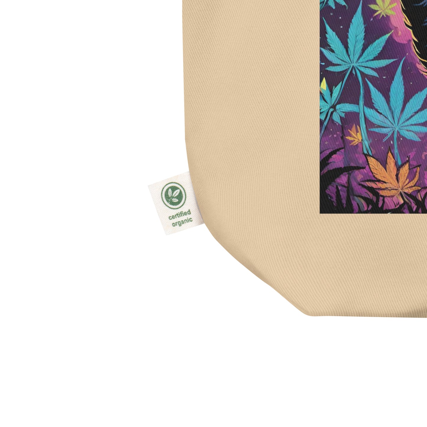 Marijuana Cat Eco Tote Bag (printed on one side)