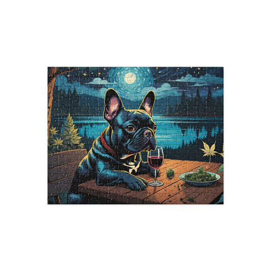 French Bulldog with Marijuana Puzzle