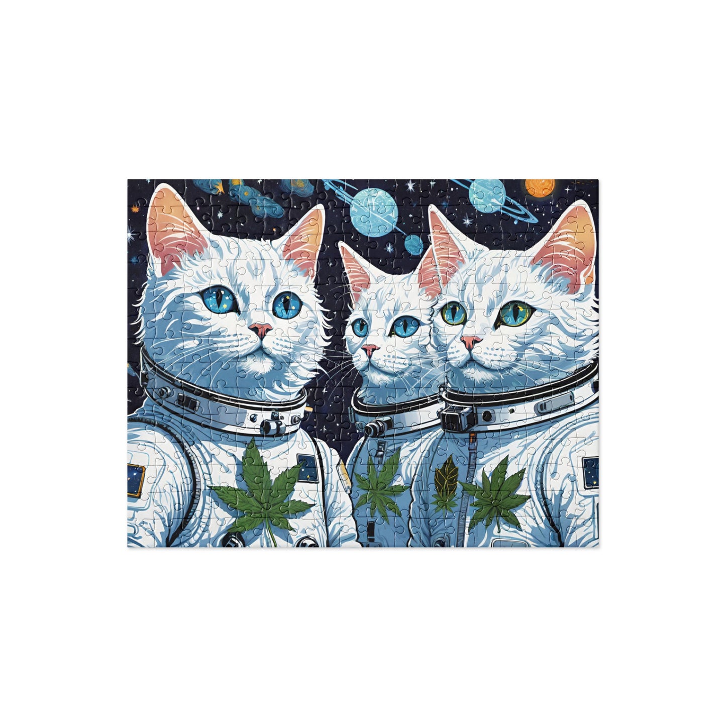 Intergalactic White Space Cats Puzzle