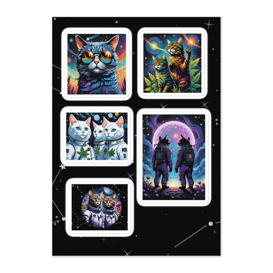 Intergalactic Space Cats Sticker Sheet