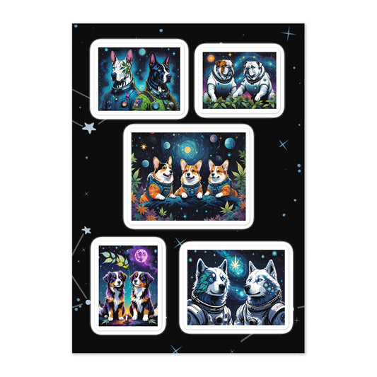Intergalactic Space Dogs Sticker Sheet