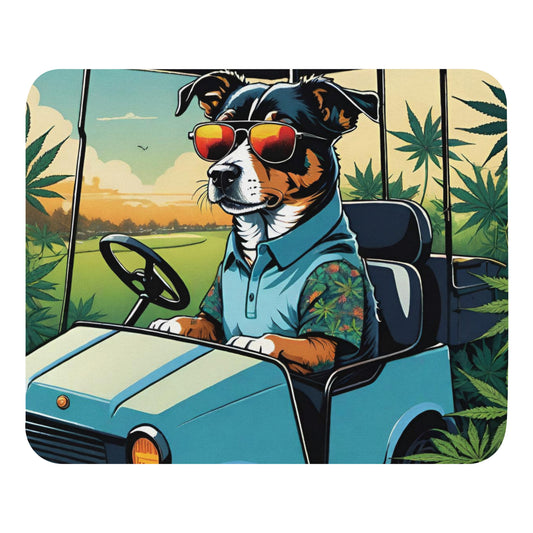 Marijuana Golf Dog Mouse Pad