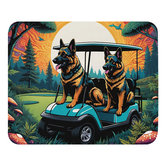 German Shephard Golf Dogs Mouse Pad