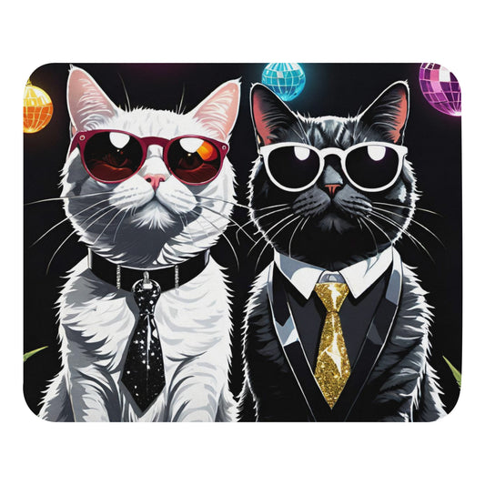 Disco Rave Cats Mouse Pad