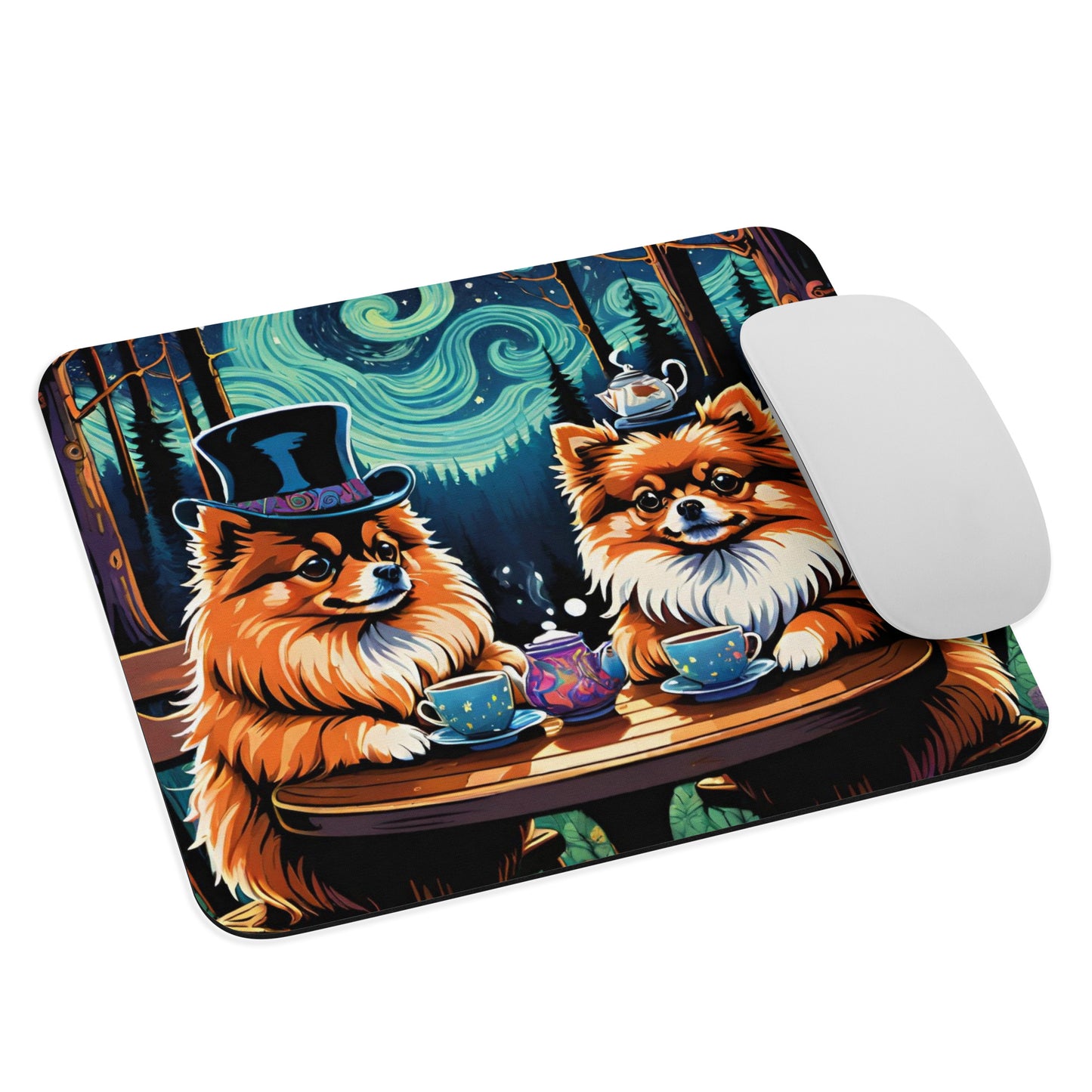 Teacups Pomeranian Dogs Mouse Pad