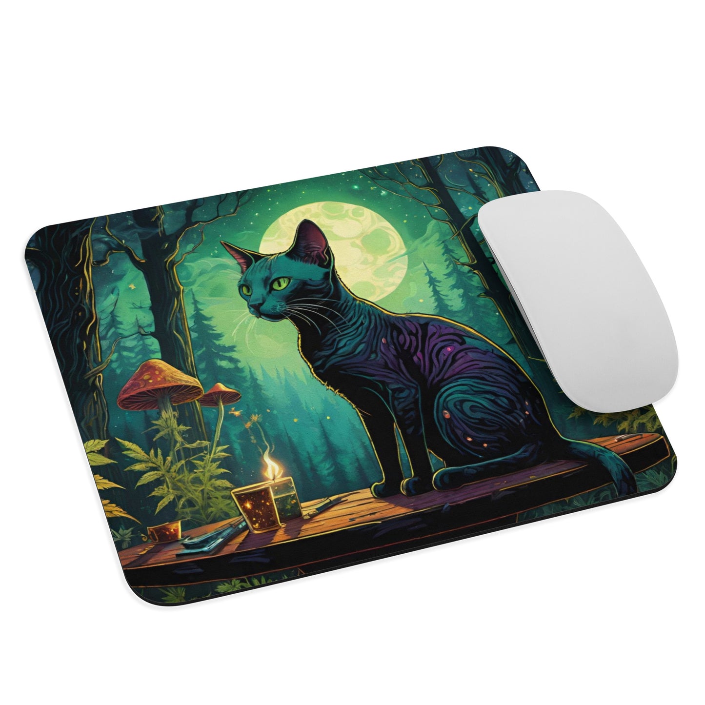 Hairless Cat in a Forest Mouse Pad