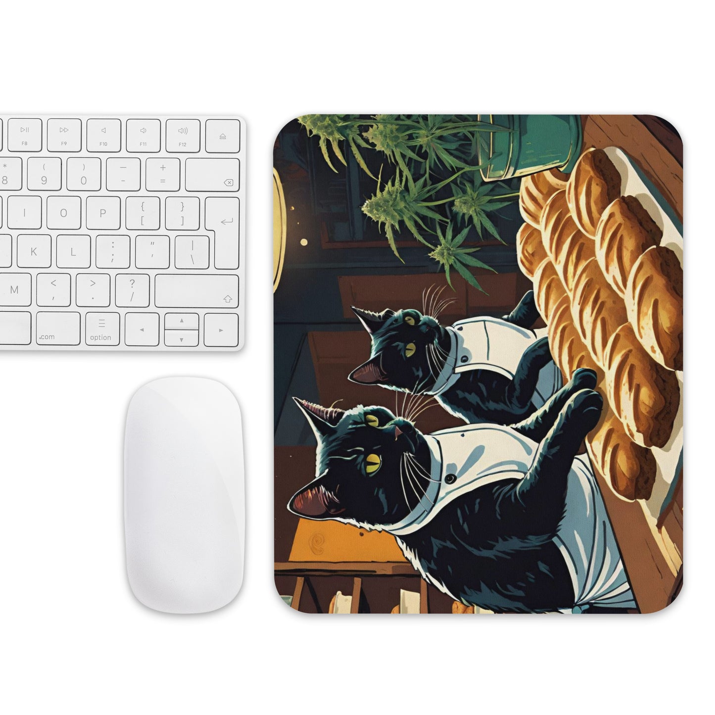 Bakery Cats Making Bread Mouse Pad