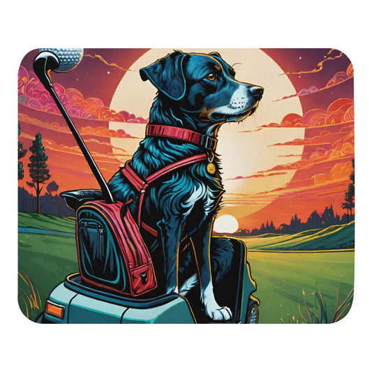Golf Dog Mouse Pad