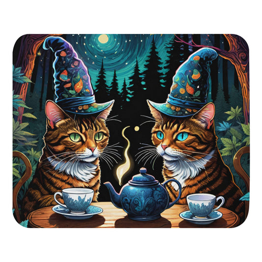 Tea Party Cats Mouse Pad