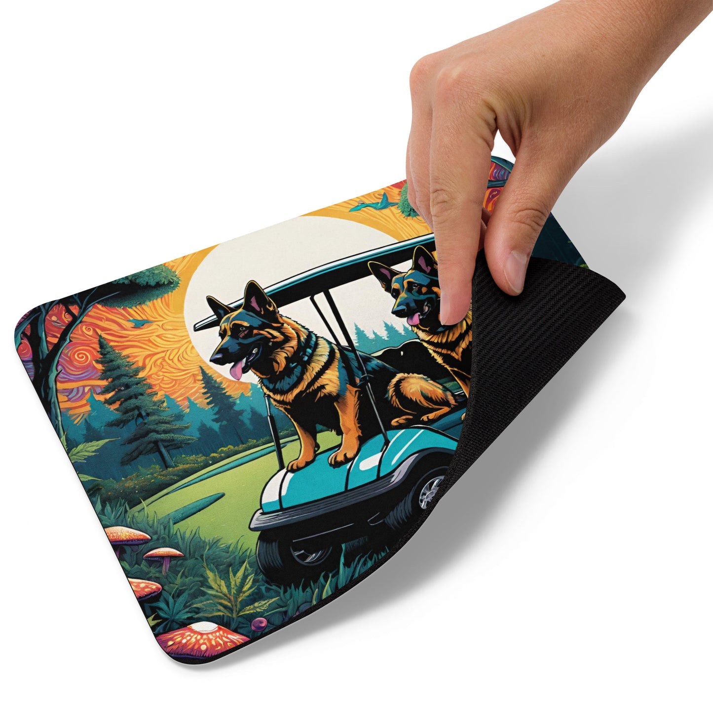 German Shephard Golf Dogs Mouse Pad