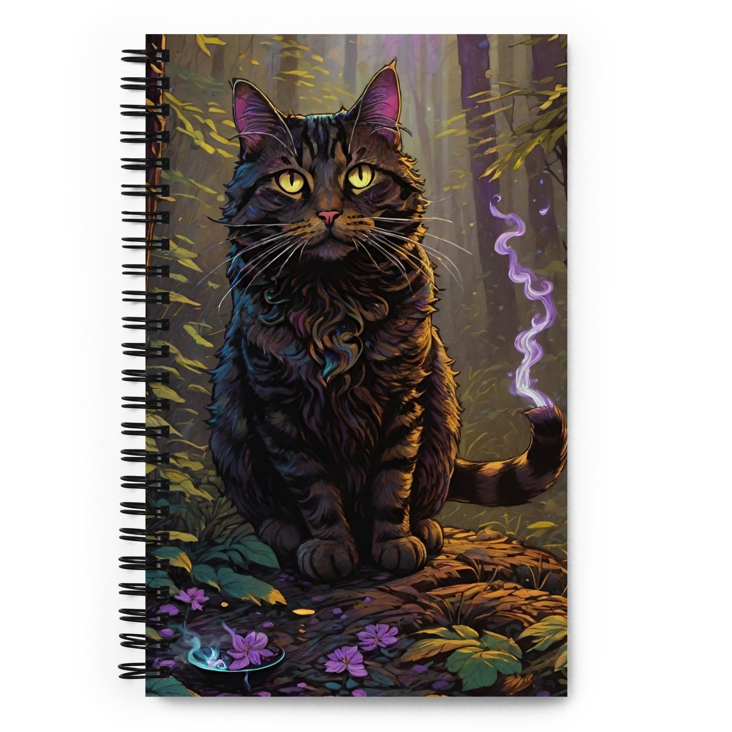 Tabby Cat with Smoky Tail Spiral Notebook