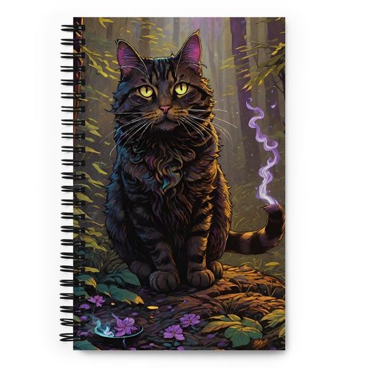 Tabby Cat with Smoky Tail Spiral Notebook