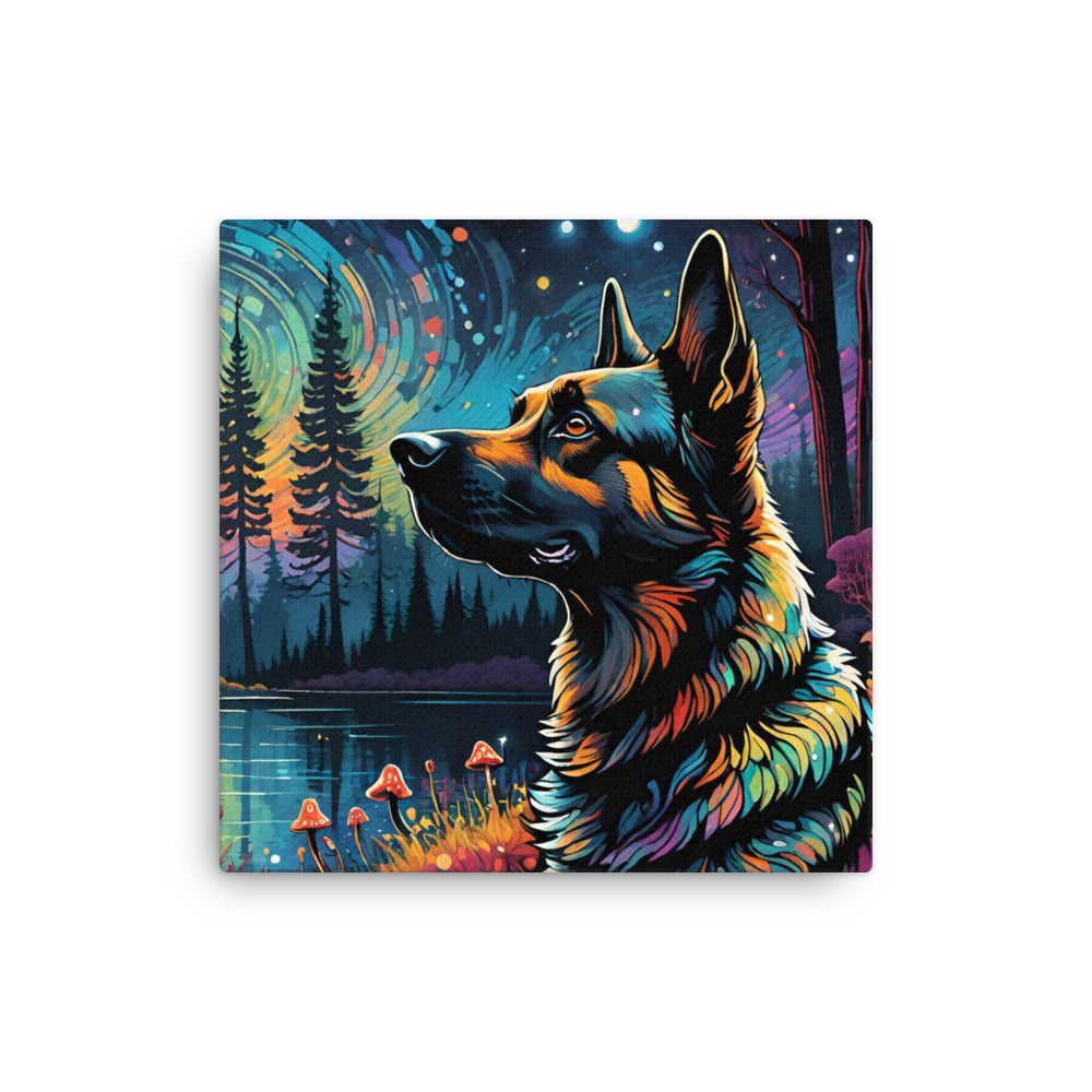 German Shephard Dog Thin Canvas