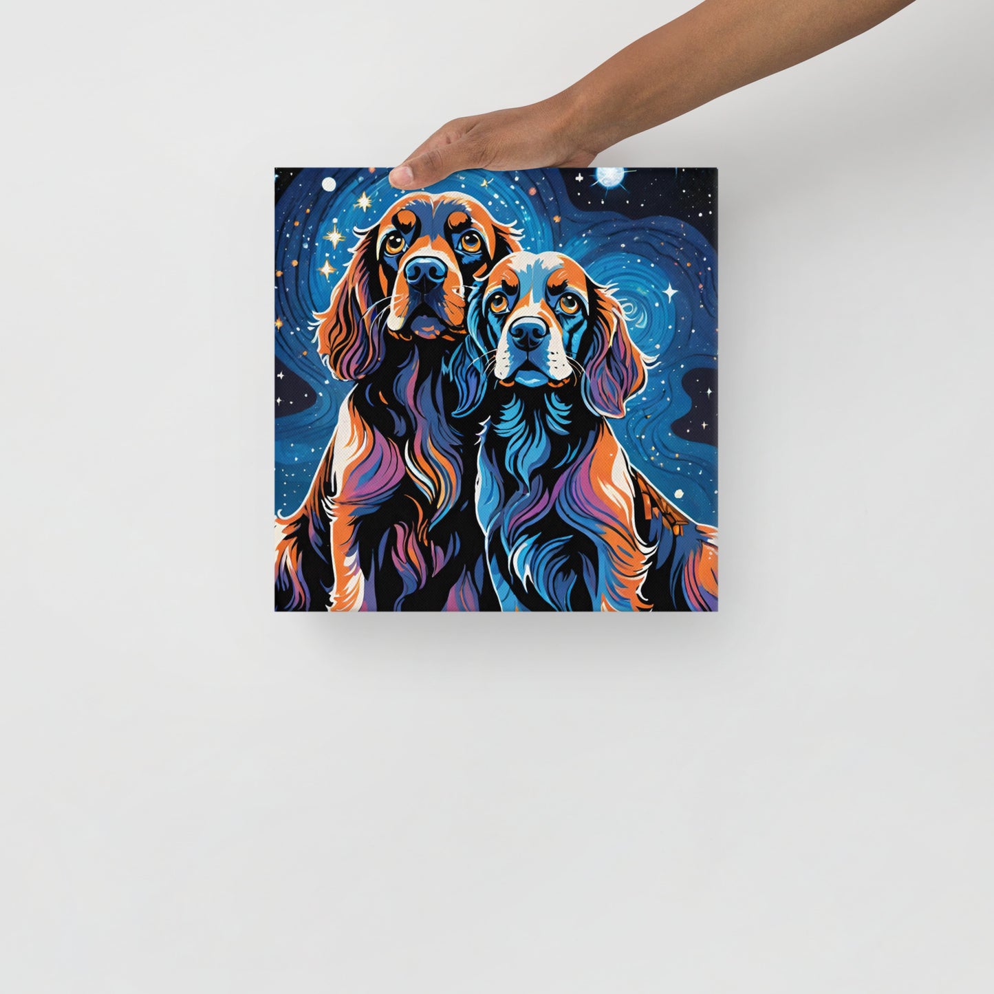 Cosmos Cocker Spaniels on Thin Canvas