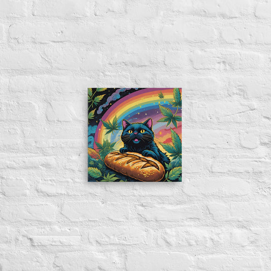 Rainbow Bread Cat on Thin Canvas