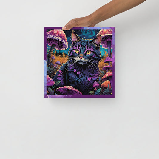 Violet Cat on Thin Canvas