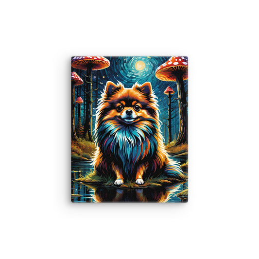 Psychedelic Pomeranian on Thin Canvas