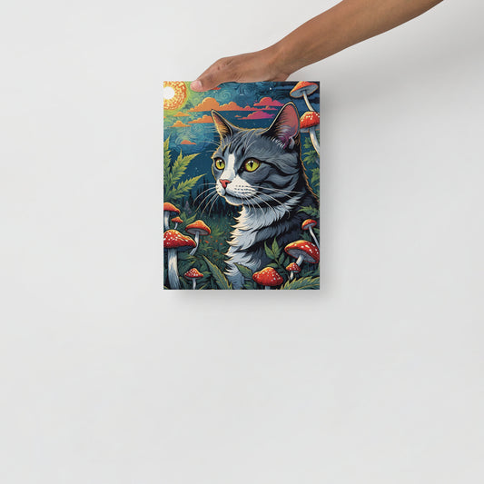 Silver Cat on Thin Canvas