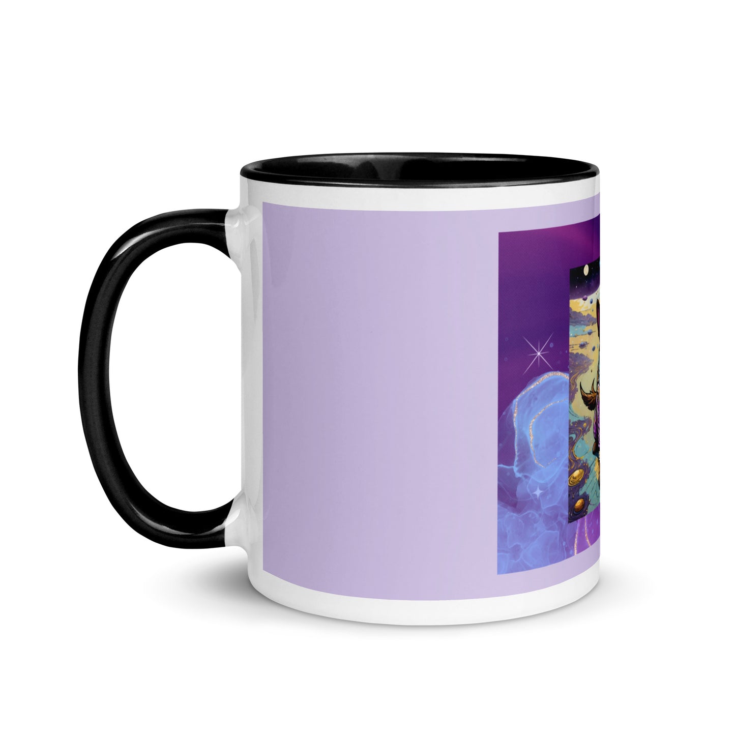 Space Dog Mug with Color Inside