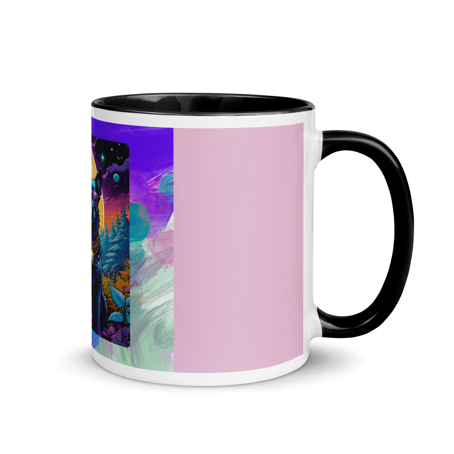 Intergalactic Space Dogs with Sunglasses Mug with Color Inside