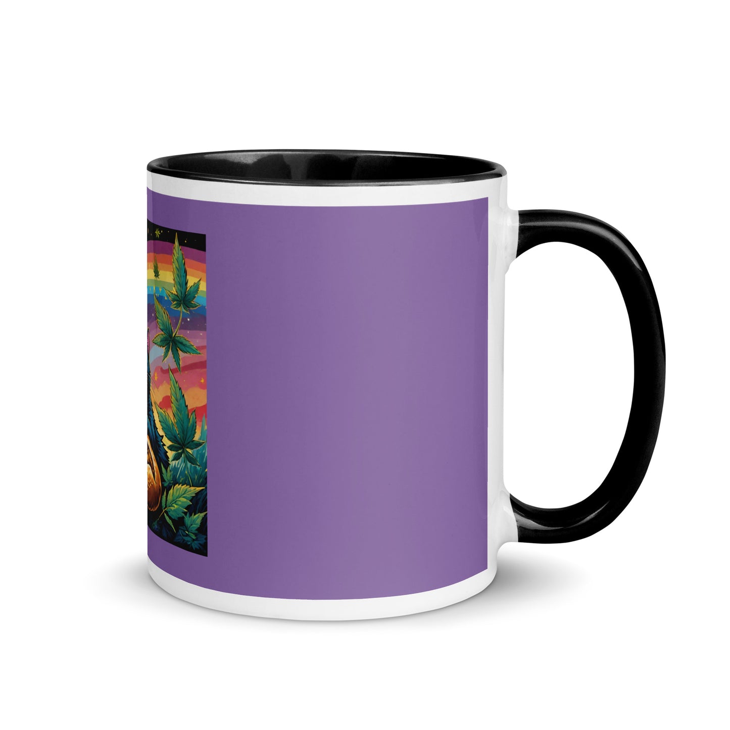 Rainbow Bread Cat Mug with Color Inside