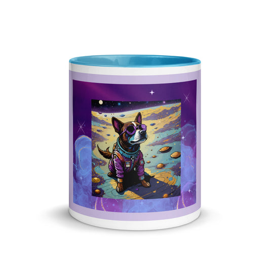 Space Dog Mug with Color Inside