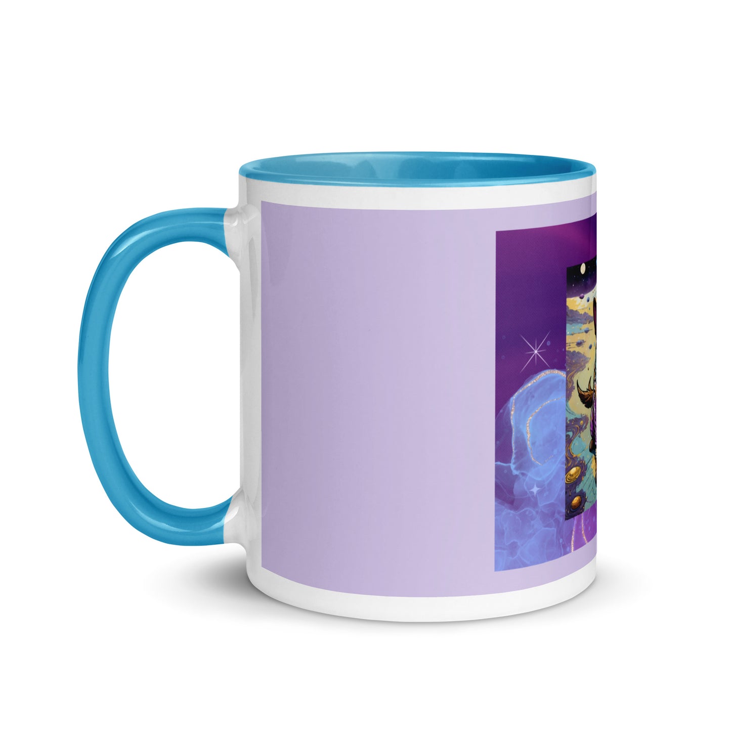 Space Dog Mug with Color Inside