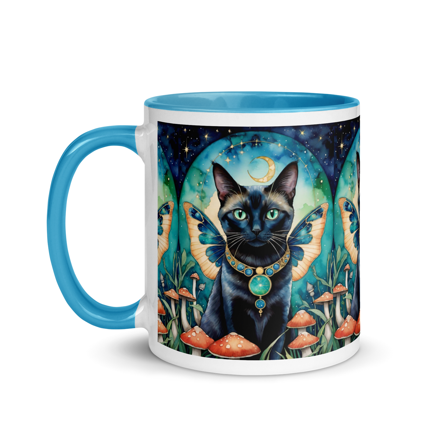 Fairy Cat Mug with Color Inside