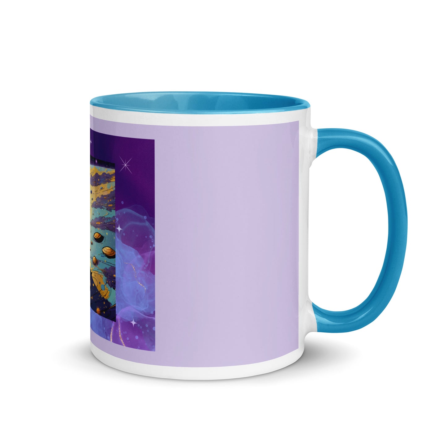 Space Dog Mug with Color Inside