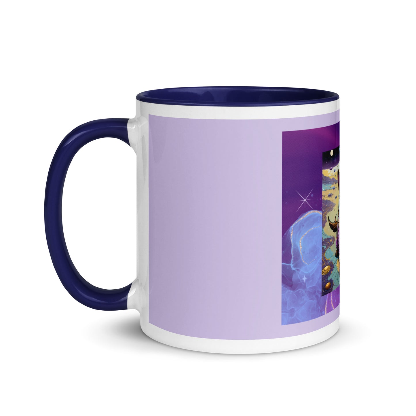 Space Dog Mug with Color Inside