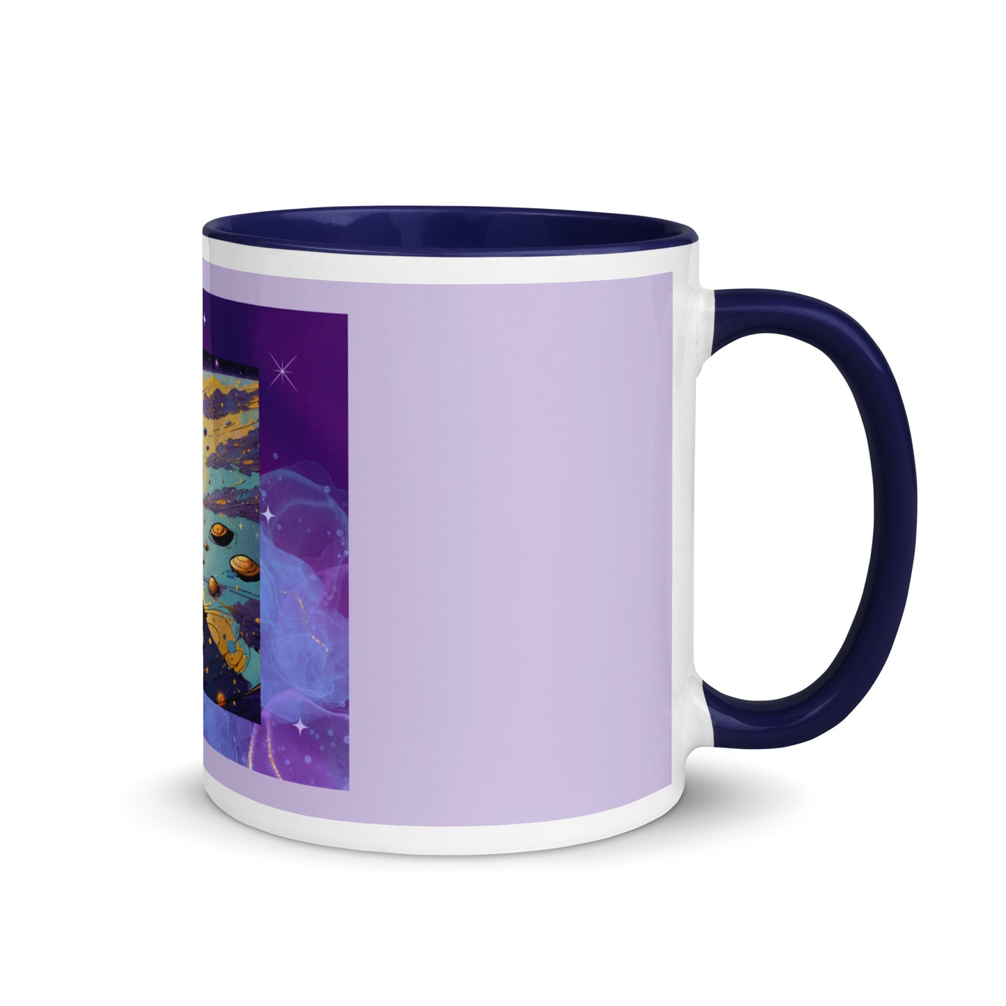 Space Dog Mug with Color Inside