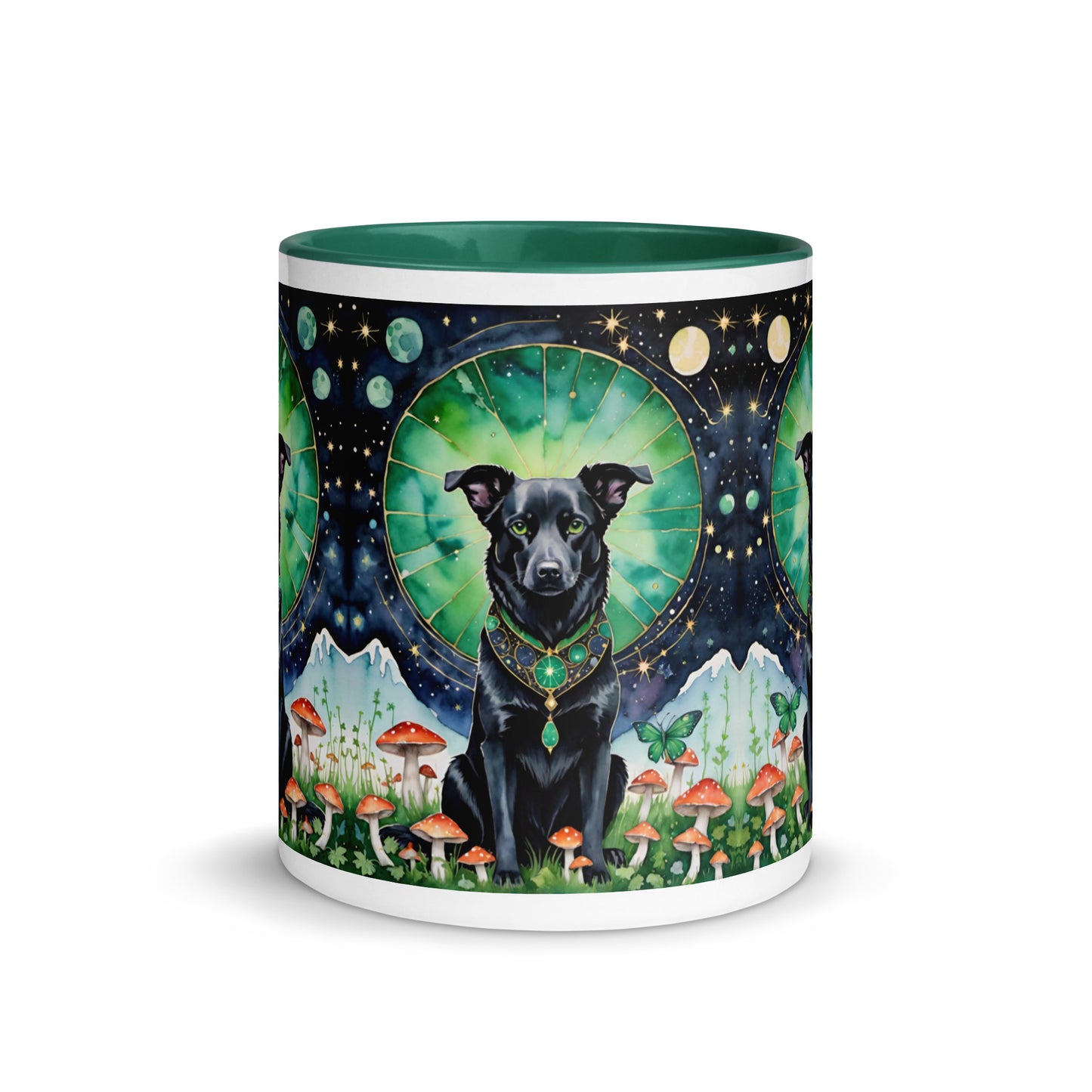 Mystical Dog Mug with Color Inside