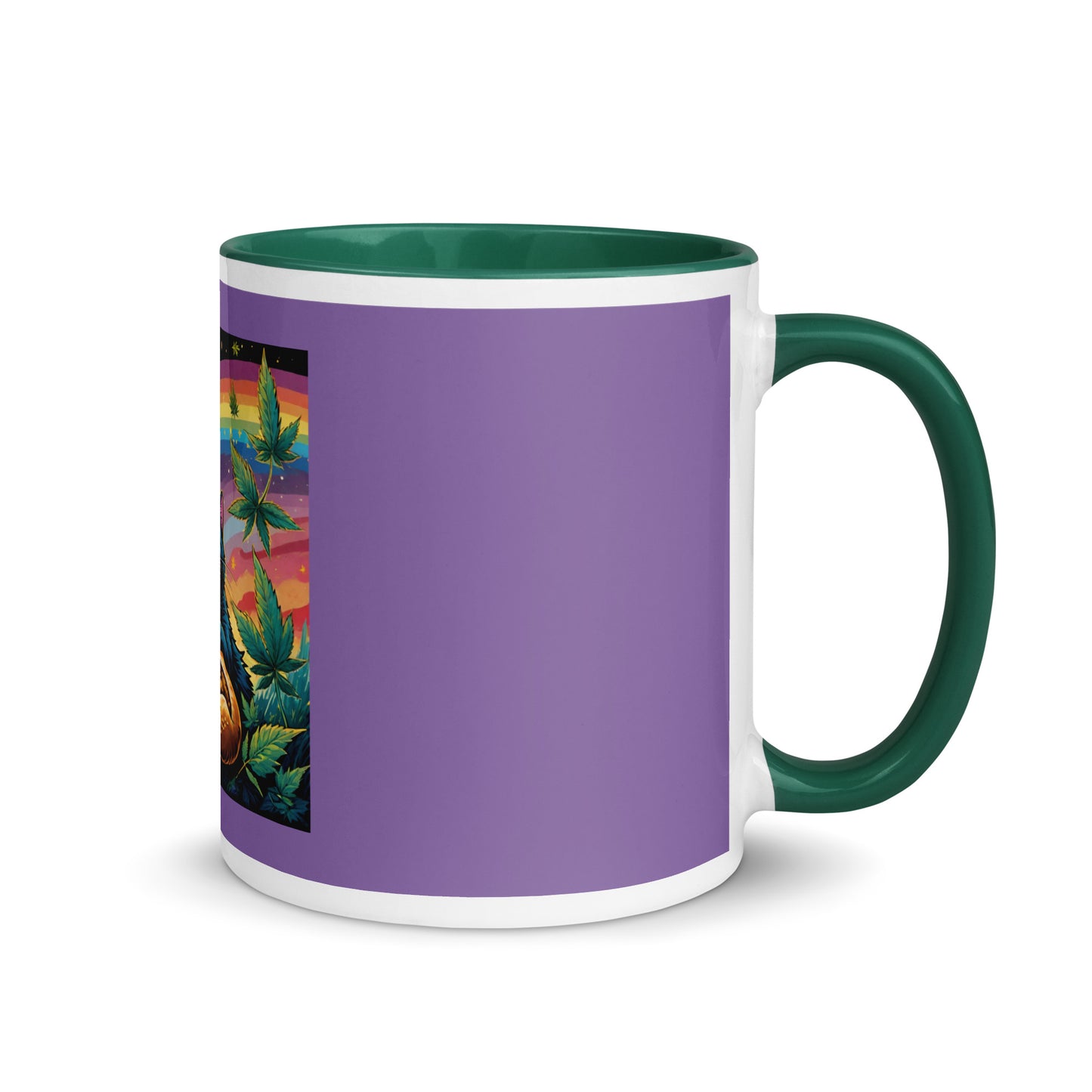 Rainbow Bread Cat Mug with Color Inside