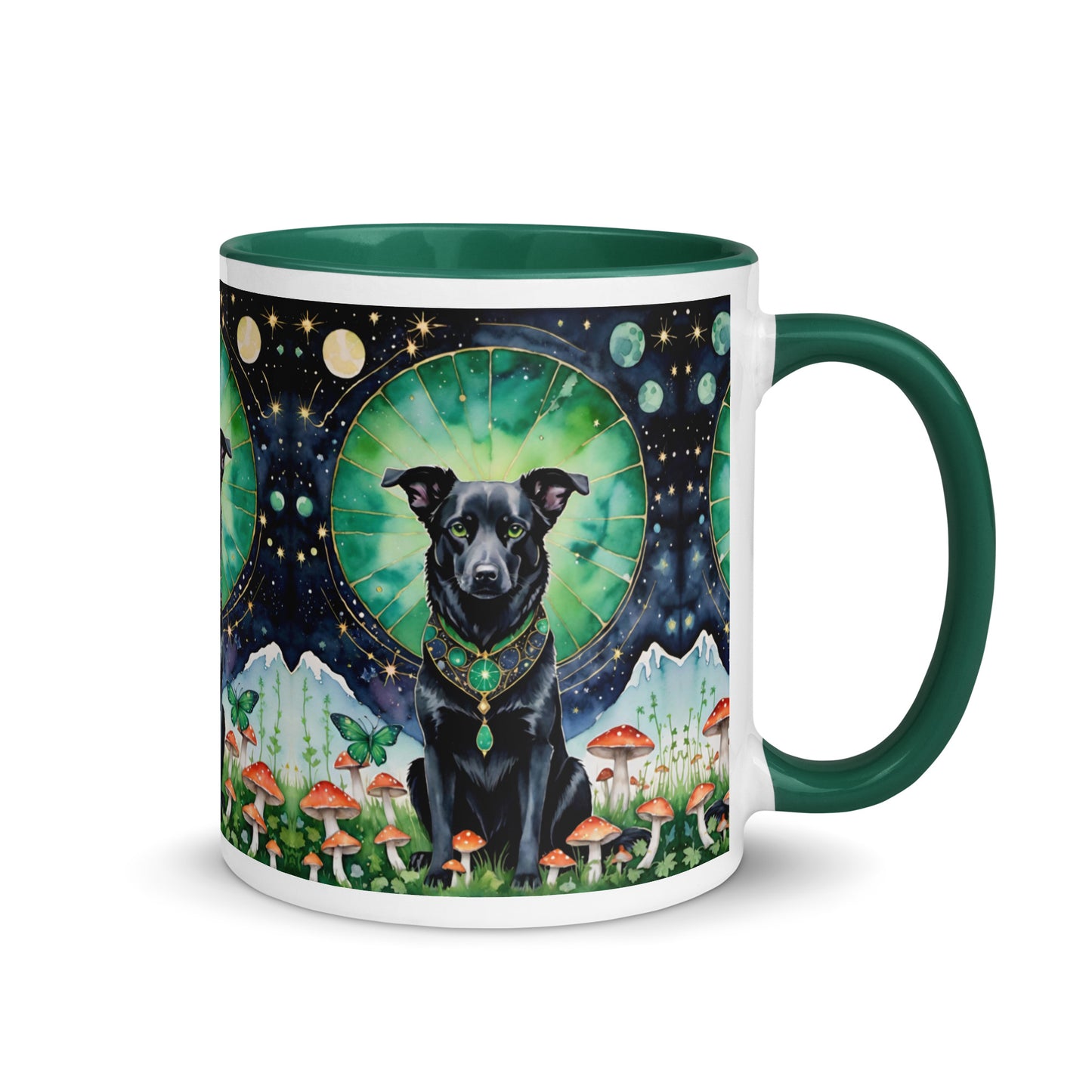 Mystical Dog Mug with Color Inside