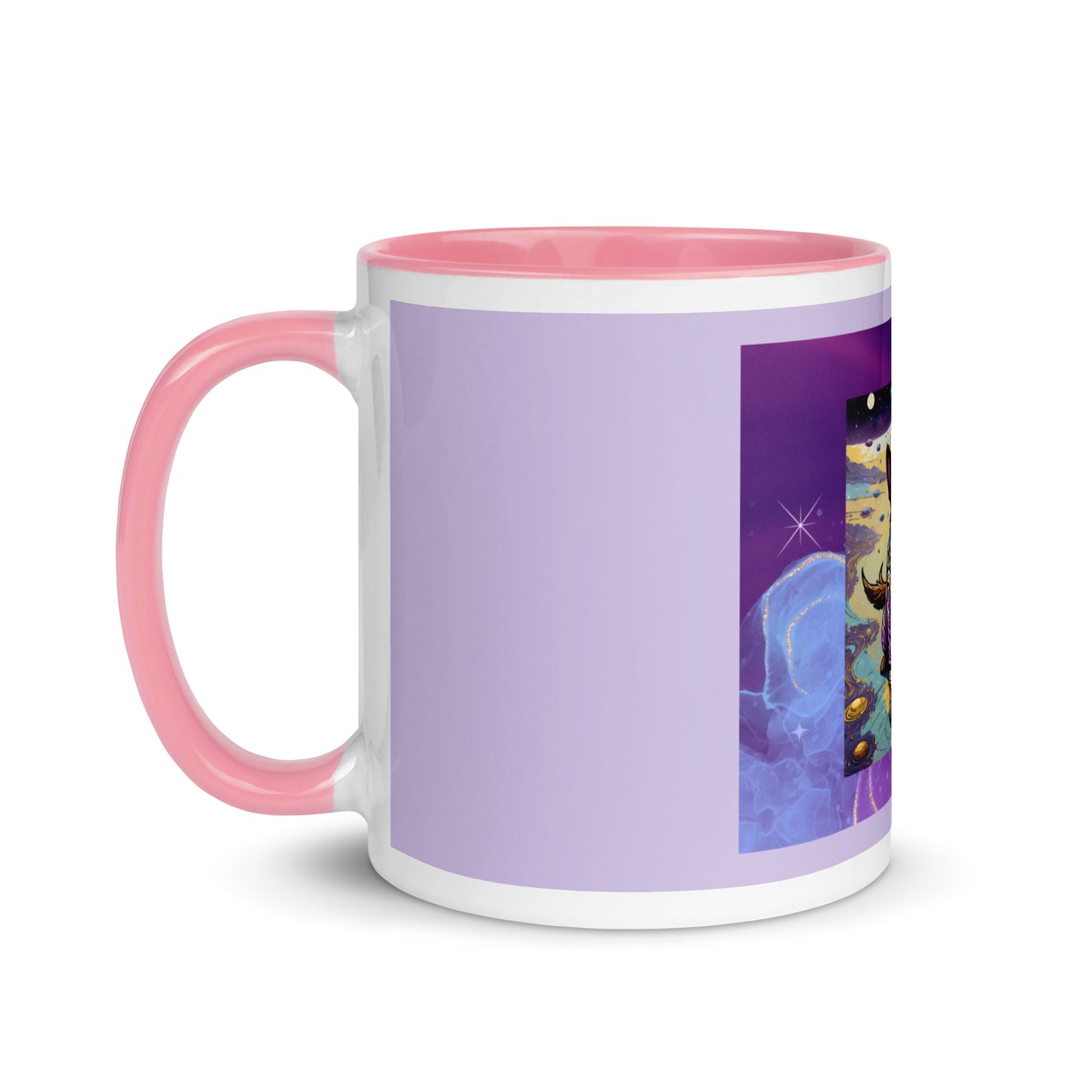 Space Dog Mug with Color Inside