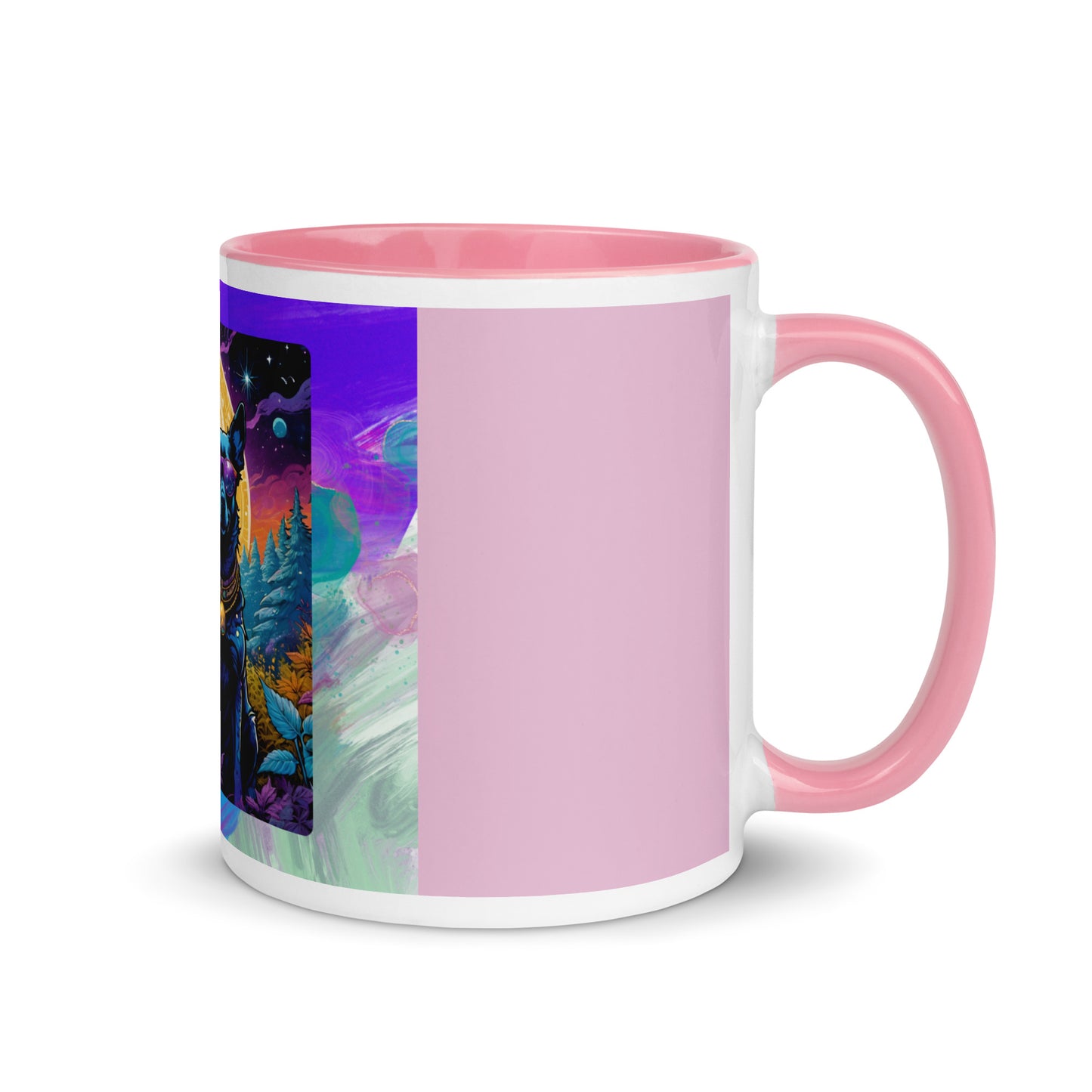 Intergalactic Space Dogs with Sunglasses Mug with Color Inside