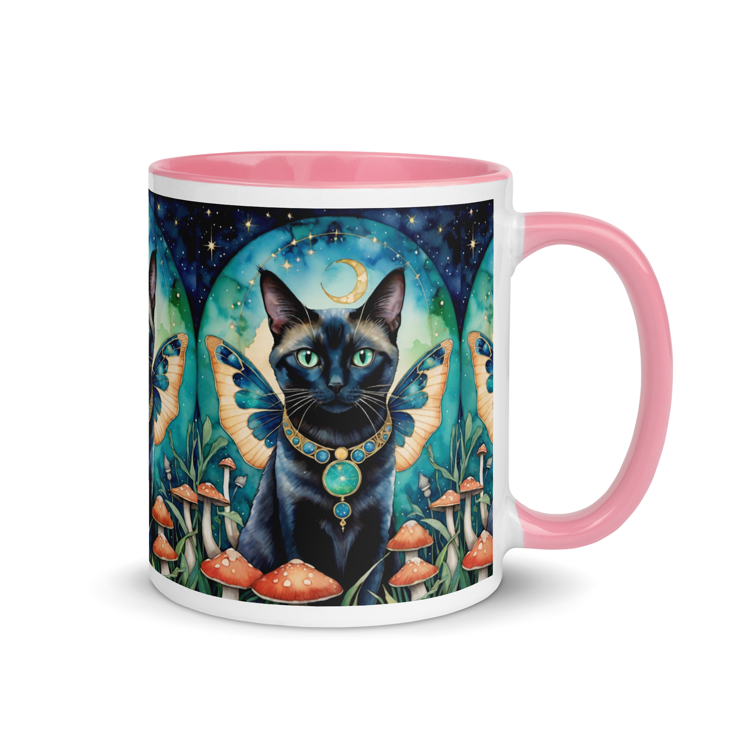 Fairy Cat Mug with Color Inside