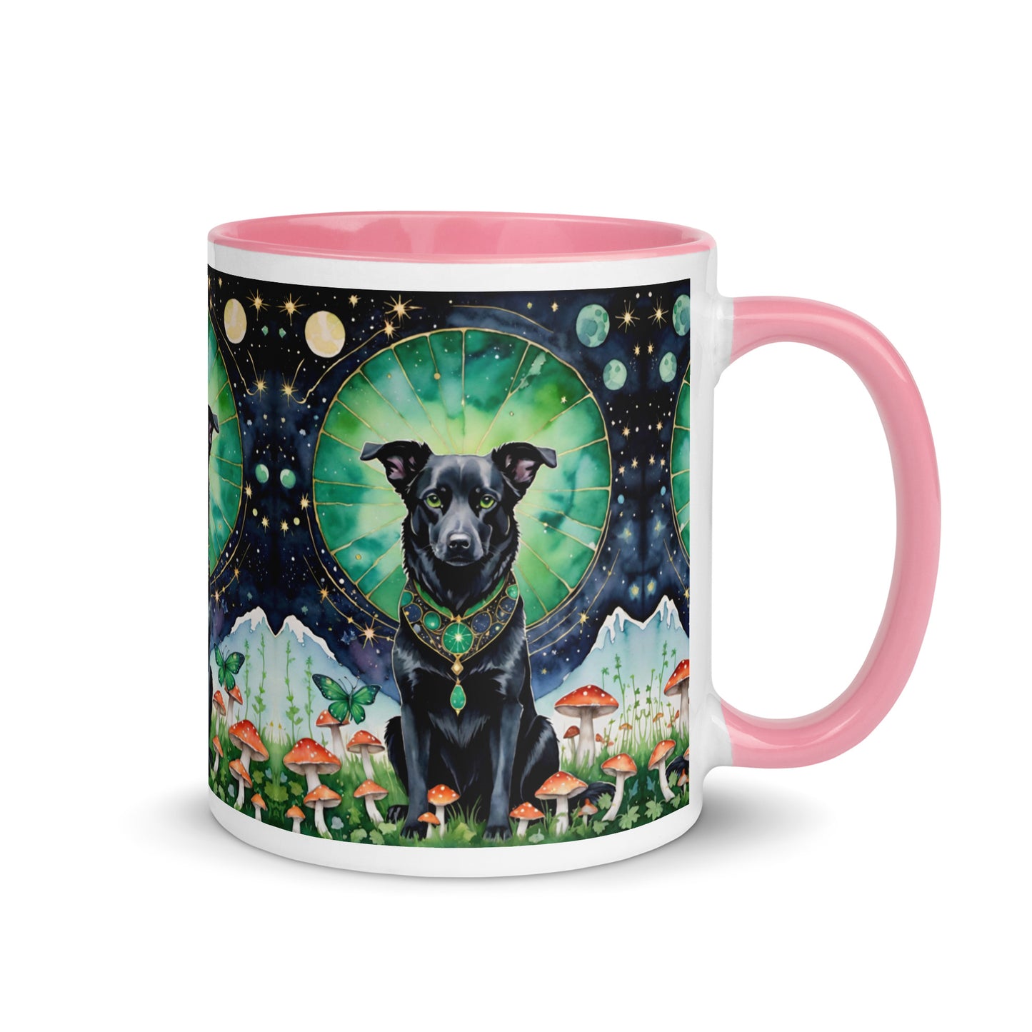 Mystical Dog Mug with Color Inside